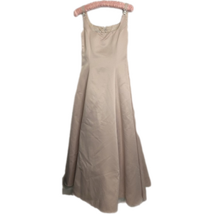 JESSICA McClintock vintage champagne a line modest prom dress size 8